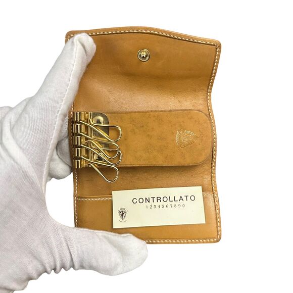 Vintage Gucci Key Holder Case Light Brown GG Pattern Key Case - Picture 4 of 10